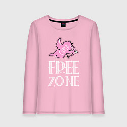 Лонгслив хлопковый женский Cupid free zone, цвет: светло-розовый