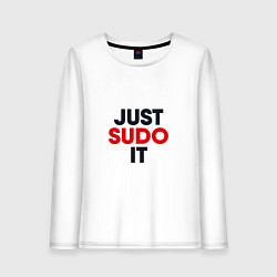 Лонгслив хлопковый женский Just sudo, цвет: белый