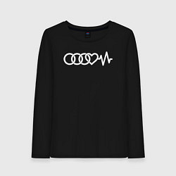 Лонгслив хлопковый женский Люблю свою Audi, цвет: черный
