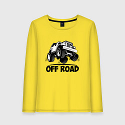 Лонгслив хлопковый женский Off road - Jeep Chrysler, цвет: желтый