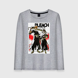 Лонгслив хлопковый женский Ичиго и Рукия - Блич, цвет: меланж