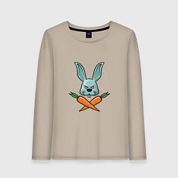 Лонгслив хлопковый женский Carrot - Bunny, цвет: миндальный