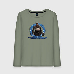 Лонгслив хлопковый женский Тор GoW Ragnarok, цвет: авокадо