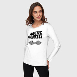 Лонгслив хлопковый женский Arctic Monkeys, цвет: белый — фото 2