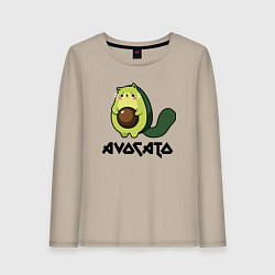 Лонгслив хлопковый женский Avocado - AvoCATo - Joke, цвет: миндальный