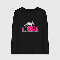 Лонгслив хлопковый женский Momzilla, цвет: черный