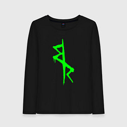 Лонгслив хлопковый женский Logotype - Cyberpunk: Edgerunners, цвет: черный