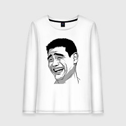 Лонгслив хлопковый женский Yao Ming, цвет: белый