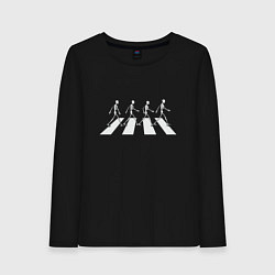 Лонгслив хлопковый женский Beatles dead, цвет: черный