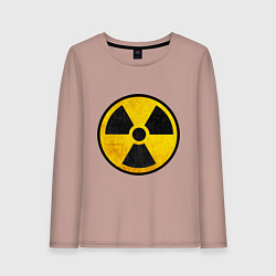 Лонгслив хлопковый женский Atomic Nuclear, цвет: пыльно-розовый