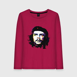 Лонгслив хлопковый женский Coloured Che, цвет: маджента