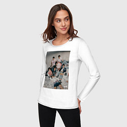 Лонгслив хлопковый женский Stray Kids Maxident, цвет: белый — фото 2