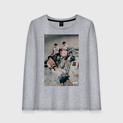 Лонгслив хлопковый женский Stray Kids Maxident, цвет: меланж