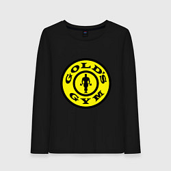 Лонгслив хлопковый женский Golds GYM, цвет: черный