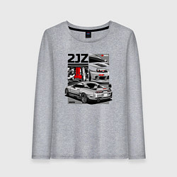 Лонгслив хлопковый женский Toyota Supra mk4 2JZ, цвет: меланж