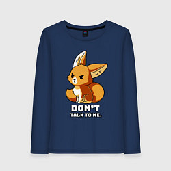 Лонгслив хлопковый женский Offended fox, цвет: тёмно-синий