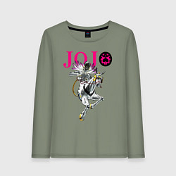 Лонгслив хлопковый женский Made in heaven - стенд Энрико Пуччи - Jojo - part, цвет: авокадо