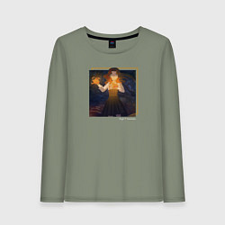 Лонгслив хлопковый женский ЦИОТ Магия Огня, цвет: авокадо