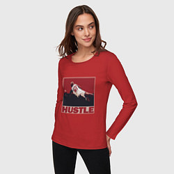 Лонгслив хлопковый женский Rodman hustle, цвет: красный — фото 2