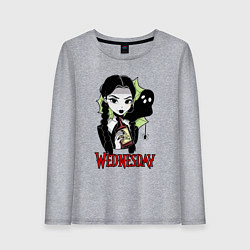 Женский лонгслив Уэнсдэй с призраком
