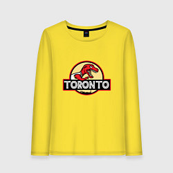 Лонгслив хлопковый женский Toronto dinosaur, цвет: желтый