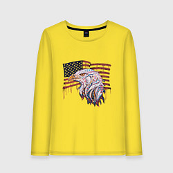Лонгслив хлопковый женский American eagle, цвет: желтый