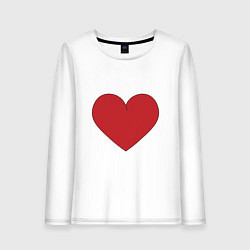 Женский лонгслив Сердце в стиле минимализм