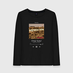 Лонгслив хлопковый женский System of a Down Chop Suey!, цвет: черный
