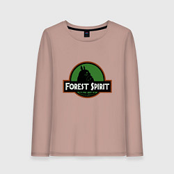 Лонгслив хлопковый женский Дух леса, цвет: пыльно-розовый