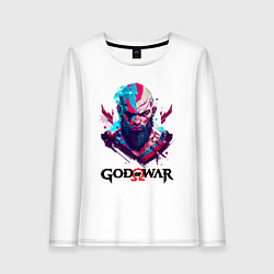 Лонгслив хлопковый женский God of War, Kratos, цвет: белый