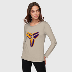 Лонгслив хлопковый женский Kobe logo, цвет: миндальный — фото 2