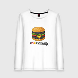 Лонгслив хлопковый женский VAGburger tyres, цвет: белый
