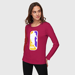 Лонгслив хлопковый женский NBA Kobe Bryant, цвет: маджента — фото 2
