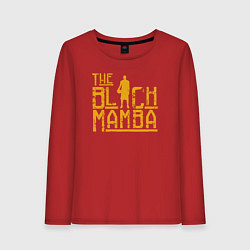 Лонгслив хлопковый женский The black mamba, цвет: красный