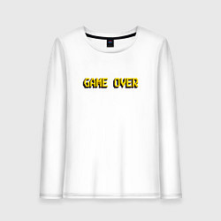 Женский лонгслив Game over надпись пикселями