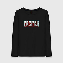 Лонгслив хлопковый женский Led Zeppelin логотип, цвет: черный