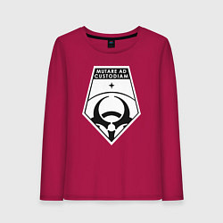 Лонгслив хлопковый женский Mutare ad custodiam, цвет: маджента