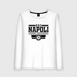Лонгслив хлопковый женский Футбольный клуб Наполи, цвет: белый