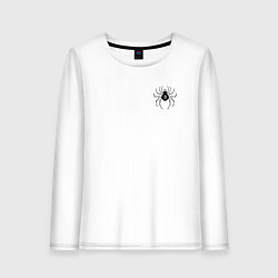 Лонгслив хлопковый женский Паук 3, цвет: белый