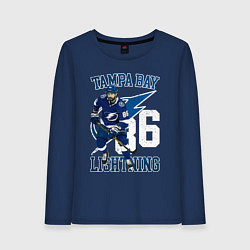 Лонгслив хлопковый женский Кучеров Никита, цвет: тёмно-синий