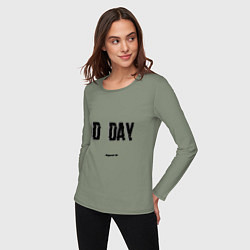 Лонгслив хлопковый женский D DAY Agust D, цвет: авокадо — фото 2