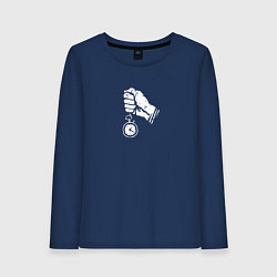 Лонгслив хлопковый женский Dead by daylight - Отложенное время, цвет: тёмно-синий
