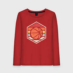 Лонгслив хлопковый женский Basket Baller, цвет: красный