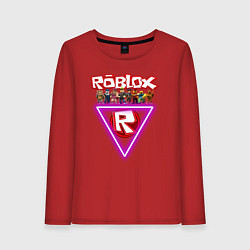 Лонгслив хлопковый женский Roblox, роблокс, цвет: красный