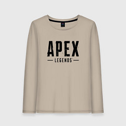 Лонгслив хлопковый женский Apex Legends логотип, цвет: миндальный