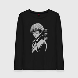 Лонгслив хлопковый женский Канеки Токийский гуль, цвет: черный