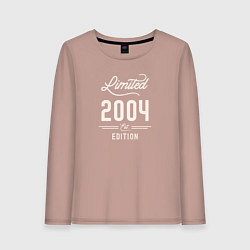 Лонгслив хлопковый женский 2004 ограниченный выпуск, цвет: пыльно-розовый