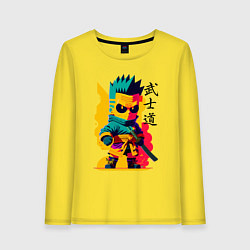 Женский лонгслив Bart Simpson - samurai - bushido