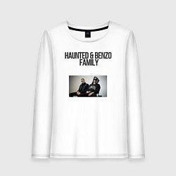 Лонгслив хлопковый женский Haunted & benzo, цвет: белый