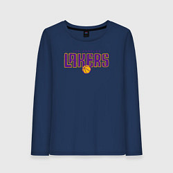 Лонгслив хлопковый женский Team Lakers, цвет: тёмно-синий